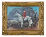 Major guy paget on a grey horse by D. Burton, Oil on canvas, sold Jan 2026
