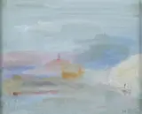 Paris by Hercules Brabazon Brabazon, Watercolour over touches of pencil heightened with bodycolor on blue paper, sold Jan 2026