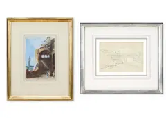 Roman ruins; toledo bridge by Hercules Brabazon Brabazon, watercolour, sold Jan 2026