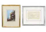 Roman ruins; toledo bridge by Hercules Brabazon Brabazon, watercolour, sold Jan 2026