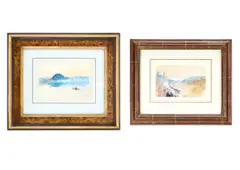 Boats in a swiss lake; homage to turner by Hercules Brabazon Brabazon, Watercolour, sold Jan 2026