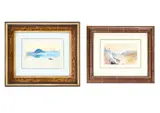 Boats in a swiss lake; homage to turner by Hercules Brabazon Brabazon, Watercolour, sold Jan 2026