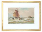Shipping on the solent by Thomas Bush Hardy, 1889, Watercolour over pencil, heightened with white, sold Jan 2026