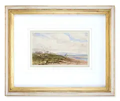 Aberdovey castle, north wales by James Orrock, Pencil and watercolour, sold Jan 2026