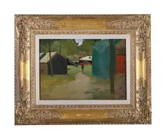 Figures in a park by Luigi Loir, Oil on canvas, sold Jan 2026