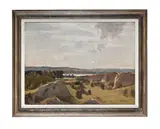 Vast landscape with river beyond by Algernon Talmage, Oil on canvas, sold Jan 2026