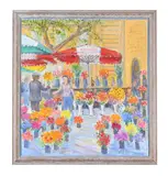 The flower market by Frederick Gore, Oil on canvas, sold Jan 2026