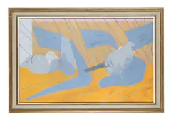 Pigeons by David Michie, Oil on canvas, sold Jan 2026