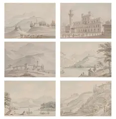 Untitled by Paul Sandby Munn, Pen and ink with blue and grey wash, sold Jan 2026