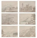 Untitled by Paul Sandby Munn, Pen and ink with blue and grey wash, sold Jan 2026