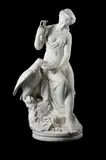 A white marble figural group of hebe and zeus, circa 1880 by Aristide Fontana, sculpture, sold Dec 2025