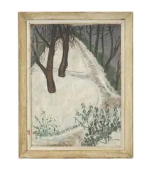Jardin en hiver by Geneviève Granger, Oil on canvas, sold Nov 2025