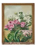Still life of flowers by Léonie Mottard-van-marcke, Oil on canvas, sold Nov 2025