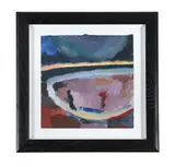 Landscape 2 by Sarah Chalmers, Oil on paper, sold Nov 2025