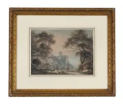 Pembroke castle, south wales by Paul Sandby, Pen, ink and watercolour, sold Nov 2025