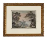 Pembroke castle, south wales by Paul Sandby, Pen, ink and watercolour, sold Nov 2025