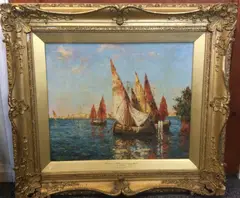 Untitled by Charles Cousin, oil on board, sold Nov 2021