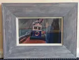 Untitled by Robert Jones, oil on board, sold Mar 2020