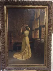 Untitled by Hubert Coeck, 1901, oil on canvas, sold Mar 2020