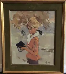 Untitled by Pierre Grisot, oil on canvas, sold Nov 2019