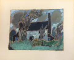 Untitled by Joanna Carrington, 1996, watercolor, sold Aug 2019