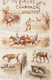 The Mishaps of an Unfortunate Gentleman, Or the Effects of a Champagne breakfast, by Alfred Munnings, pencil and watercolour, sold Jun 2014