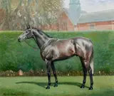 A bay racehorse by Alexander Charles-Jones, oil on canvas, sold Jun 2014