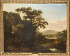 Paysage à la cascade by Jan Lagoor, Toile, sold Oct 2026