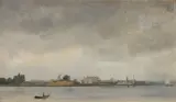 L'entrée du port de Copenhague by Emanuel Larsen, Toile marouflée sur carton, sold Oct 2026