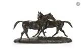 Couple de chevaux by Irénée Rochard, Epreuve en bronze à patine brune, sold Oct 2026