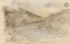 Étude de paysage au grand ciel by Eugène Louis Boudin, Pastel et crayon noir, sold Sep 2026