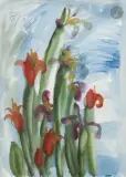 Les Iris by Franz Priking, Aquarelle, sold Sep 2026