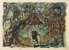Le Chapiteau du cirque by Jacques Chapiro, Aquarelle, encre et vernis sur papier, sold Sep 2026