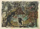 Le Chapiteau du cirque by Jacques Chapiro, Aquarelle, encre et vernis sur papier, sold Sep 2026