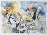 La Caillasse aux cyprès noirs by Maurice-Elie Sarthou, Gouache, sold Sep 2026