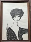 Portrait de la marquise d'Arcangues dite Mimi d'Arcangues by Luiz Arthur Jasmin, 1962, Gouache sur papier, sold Sep 2026