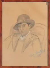 Portrait d’enfant by Yvan Chouklin, 1935, Mine de plomb et rehaut de gouache signée et datée, sold Sep 2026