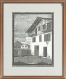 Nuit sur les maisons basques by Philippe Veyrin, Estampe rehaussée de gouache sur papier, sold Sep 2026