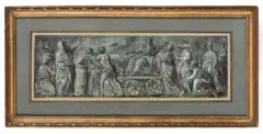 Cléobis et Biton by Jacques Gamelin, Gouache sur papier bleu, sold Jun 2026