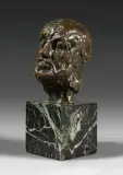 Petite tête d'homme au nez cassé by Auguste Rodin, Épreuve en bronze patiné signée, Alexis Rudier fondeur, Paris, sold Jun 2026