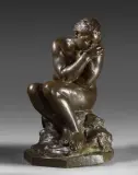 Baigneuse avant le bain by Jules Dalou, Épreuve en bronze patiné, sold Jun 2026