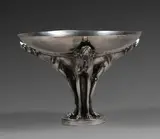 Coupe lévriers by Édouard-Marcel Sandoz, Épreuve en bronze argenté, fonte d'édition ancienne sans marque ni cachet de fondeur (bord, sold Jun 2026