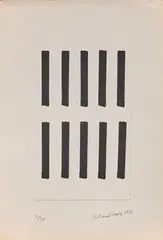 Sans titre by Bertrand Lavier, 1975, Collage et sérigraphie sur papier (accompagnait la revue Artitudes) N°5/30, sold Oct 2025