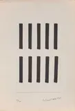 Sans titre by Bertrand Lavier, 1975, Collage et sérigraphie sur papier (accompagnait la revue Artitudes) N°5/30, sold Oct 2025