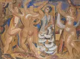 La danse by Louis Latapie, Gouache signée en bas à droite, sold Feb 2025