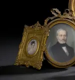 Portrait d'une jeune fille de la famille d'Argenson ou Goulaine by Charles Duval, Gouache signée en bas à droite, sold Sep 2026