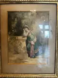 Femme au turban appuyée à un mur by Enrique Casanova, 1883, Aquarelle, sold Sep 2026