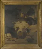 Chasseur blessé en montagne, défendu par son chien contre un vautour by Édouard Alexandre Odier, Toile, sold Sep 2026
