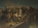 Aimery de Rochechouart-Mortemart, à la tête de trente chevaliers et écuyers de renom, défait soixante-dix Anglais, chevaliers et gens de pied, qui, sortis de Ve by Alfred Decaen, Toile, sold Sep 2026