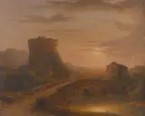 Vue d'un pont au crépuscule by Giambattista Bassi, Toile, sold Sep 2026